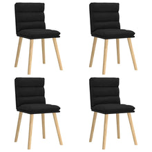 Eetkamerstoelen 4 st stof zwart