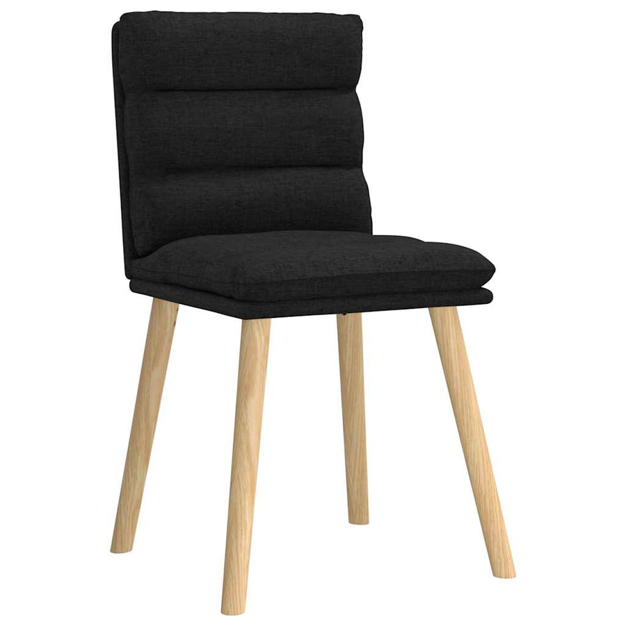 Eetkamerstoelen 4 st stof zwart