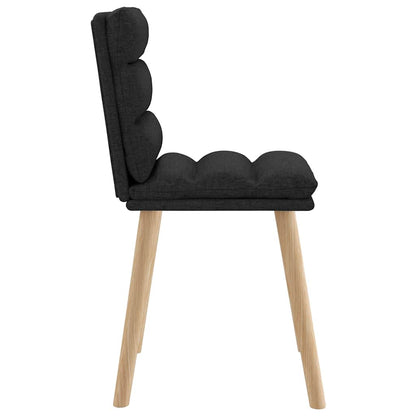 Eetkamerstoelen 4 st stof zwart