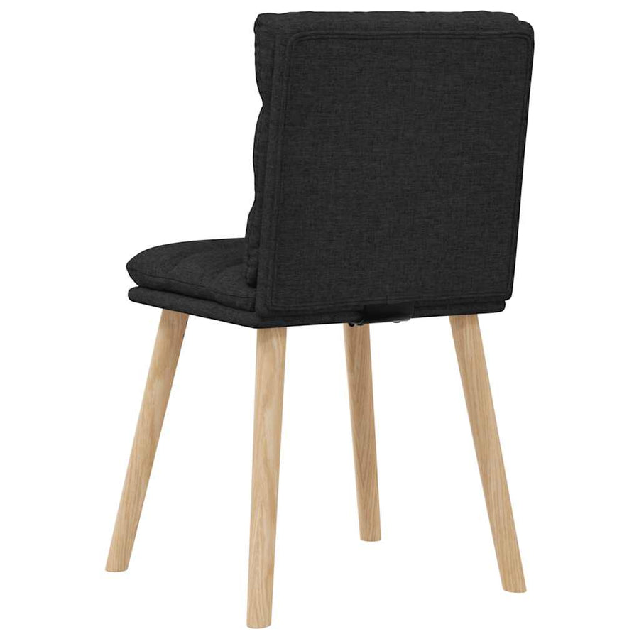 Eetkamerstoelen 4 st stof zwart