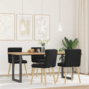 Dining chairs 4 pcs fabric black