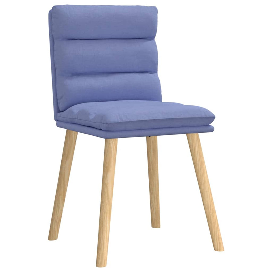Eetkamerstoelen 4 st stof jeansblauw