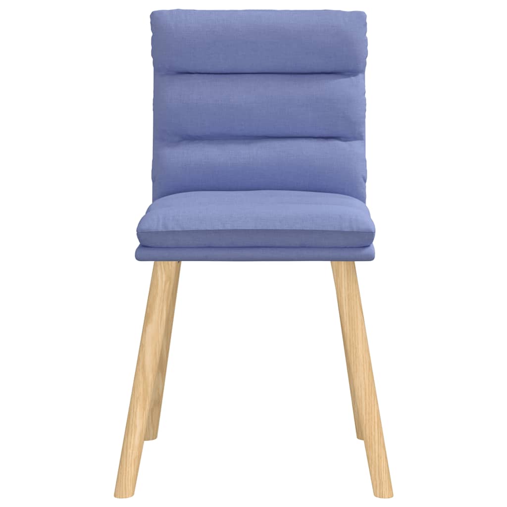 Eetkamerstoelen 4 st stof jeansblauw