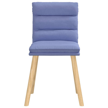 Eetkamerstoelen 4 st stof jeansblauw