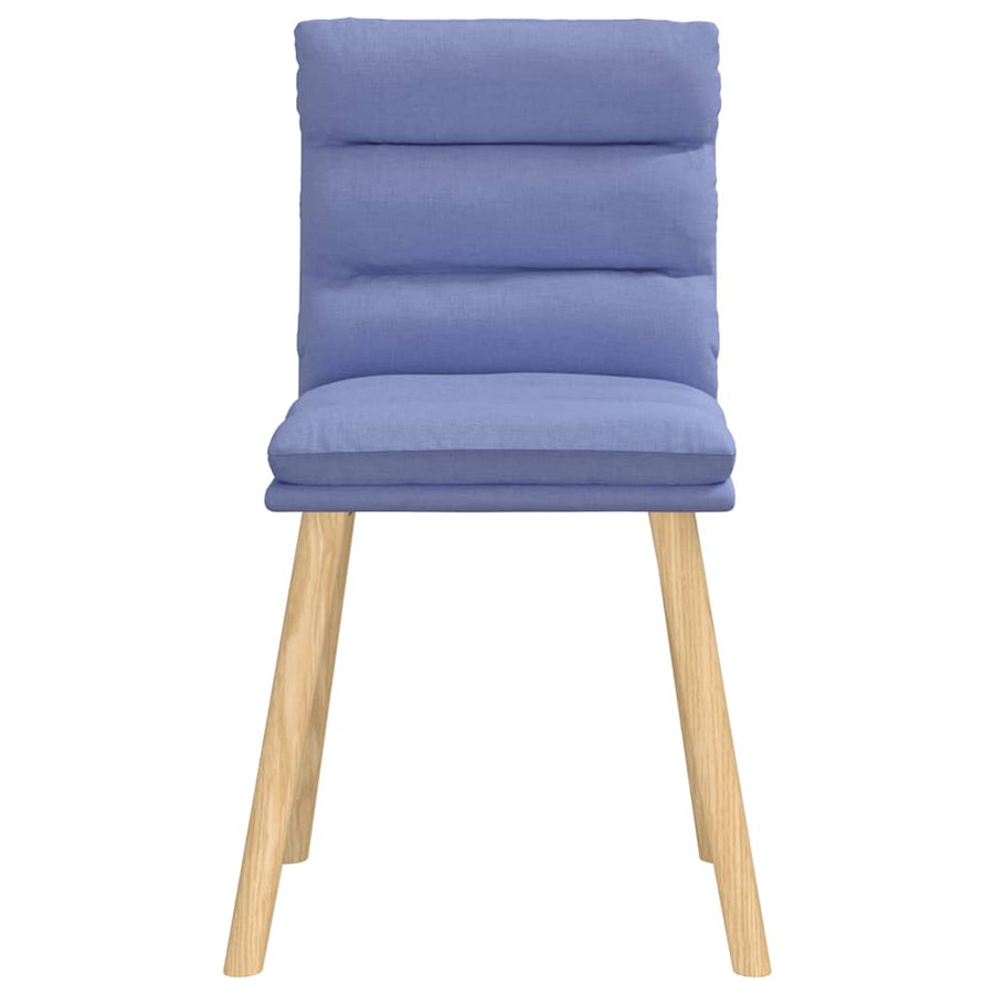Eetkamerstoelen 4 st stof jeansblauw