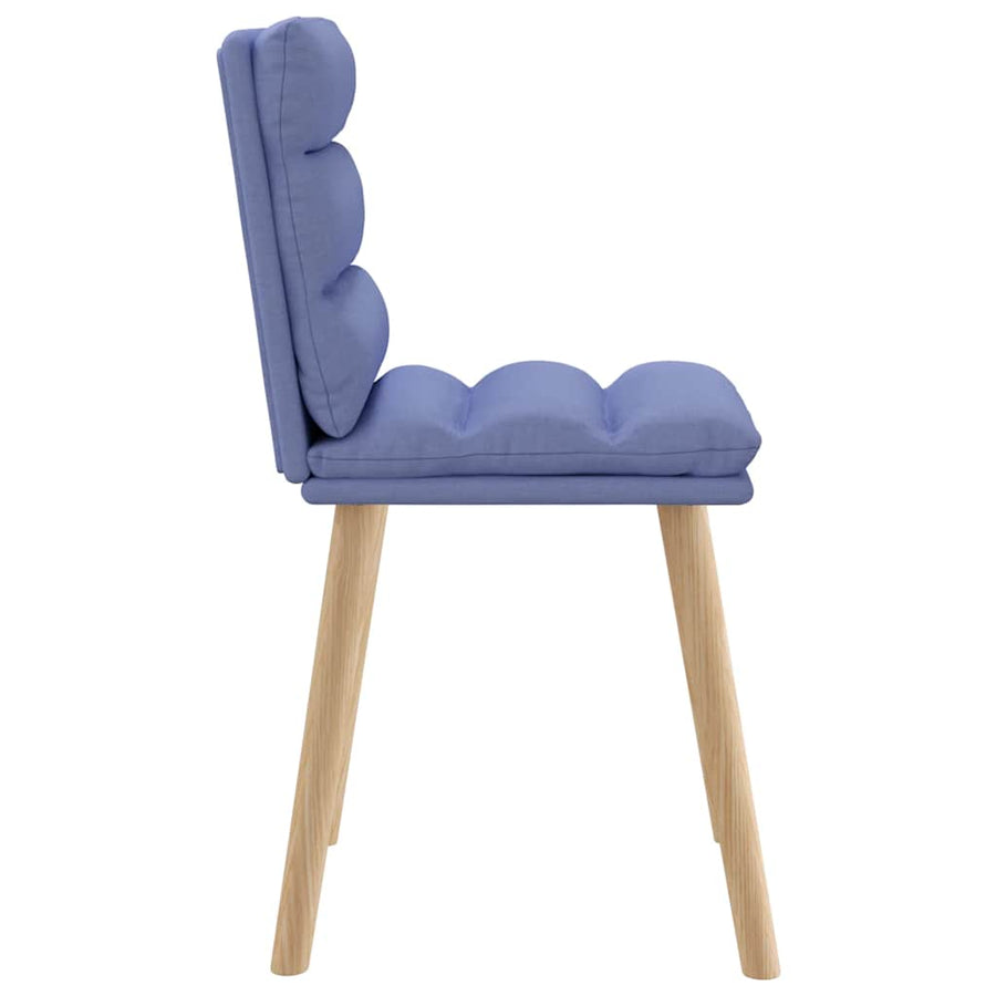 Eetkamerstoelen 4 st stof jeansblauw