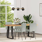 Eetkamerstoelen 4 st fluweel lichtgrijs 45x54x83 cm