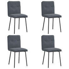 Eetkamerstoelen 4 st fluweel donkergrijs