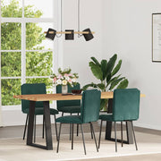 Eetkamerstoelen 4 st fluweel donkergroen 45x54x83 cm
