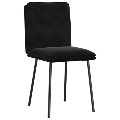 Eetkamerstoelen 4 st fluweel zwart