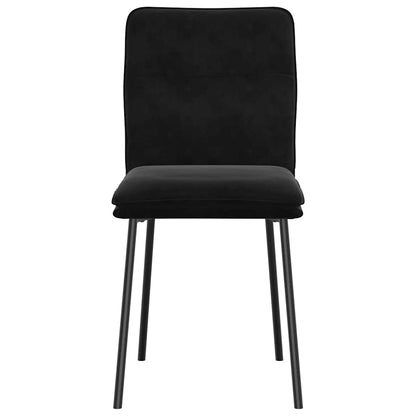 Eetkamerstoelen 4 st fluweel zwart