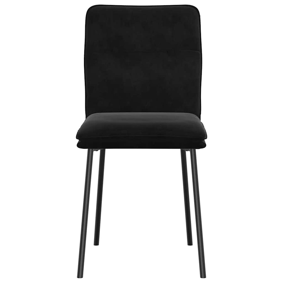 Eetkamerstoelen 4 st fluweel zwart