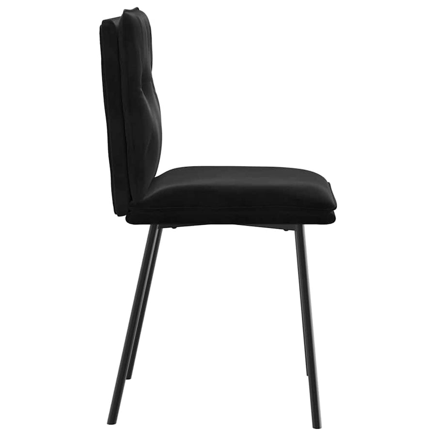 Eetkamerstoelen 4 st fluweel zwart