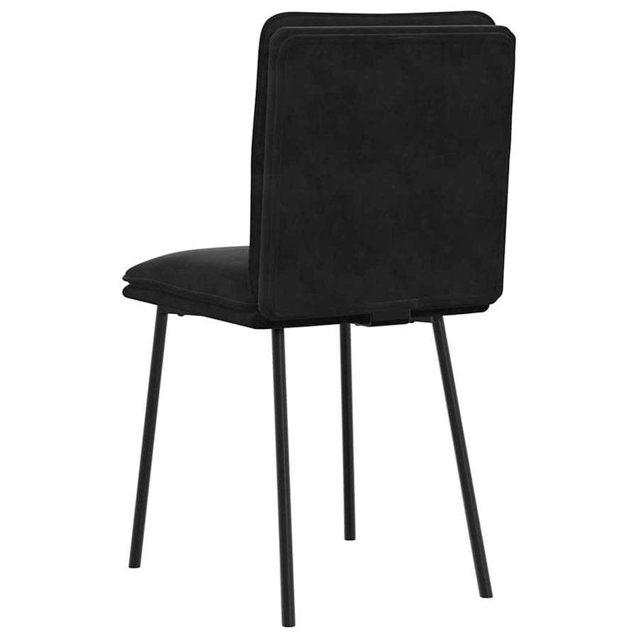 Eetkamerstoelen 4 st fluweel zwart