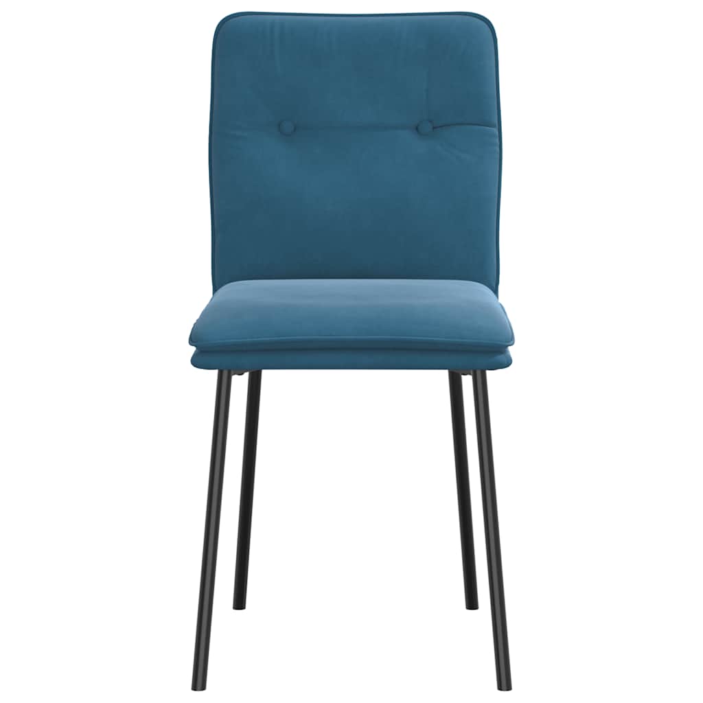 Eetkamerstoelen Fluweel 4 Blauw