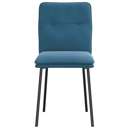 Eetkamerstoelen Fluweel 4 Blauw