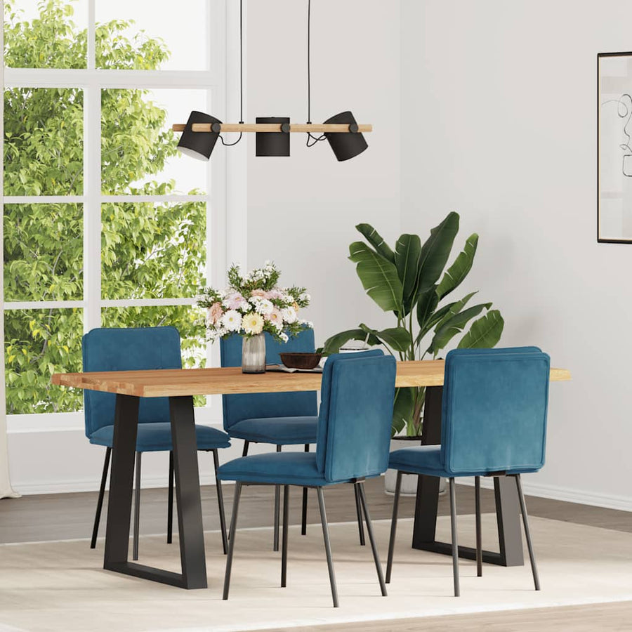 Eetkamerstoelen Fluweel 4 Blauw