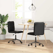 Eetkamerstoelen Kunstleer 2 Zwart