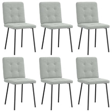 Eetkamerstoelen 6 st fluweel lichtgrijs