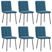 Eetkamerstoelen 6 st fluweel blauw 45x54x83 cm
