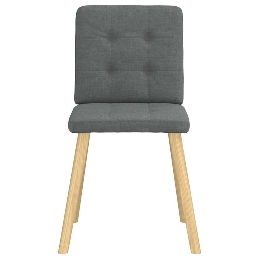 Eetkamerstoelen 6 st stof donkergrijs