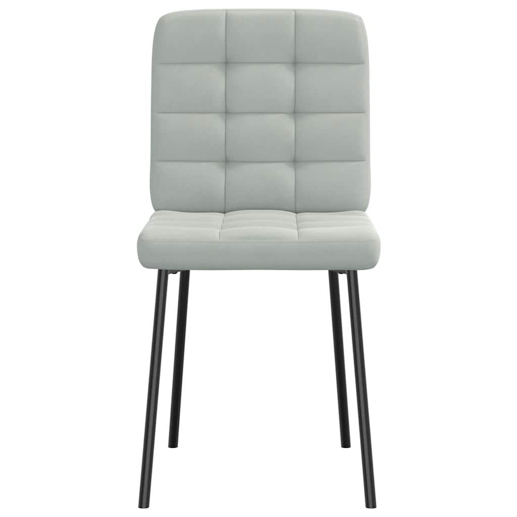 Eetkamerstoelen 6 st fluweel lichtgrijs