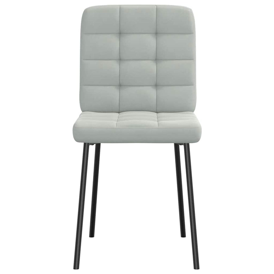 Eetkamerstoelen 6 st fluweel lichtgrijs