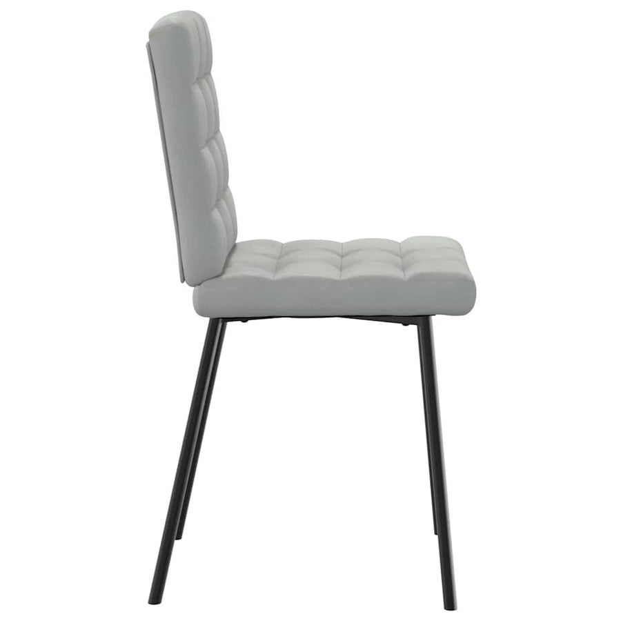 Eetkamerstoelen 6 st fluweel lichtgrijs
