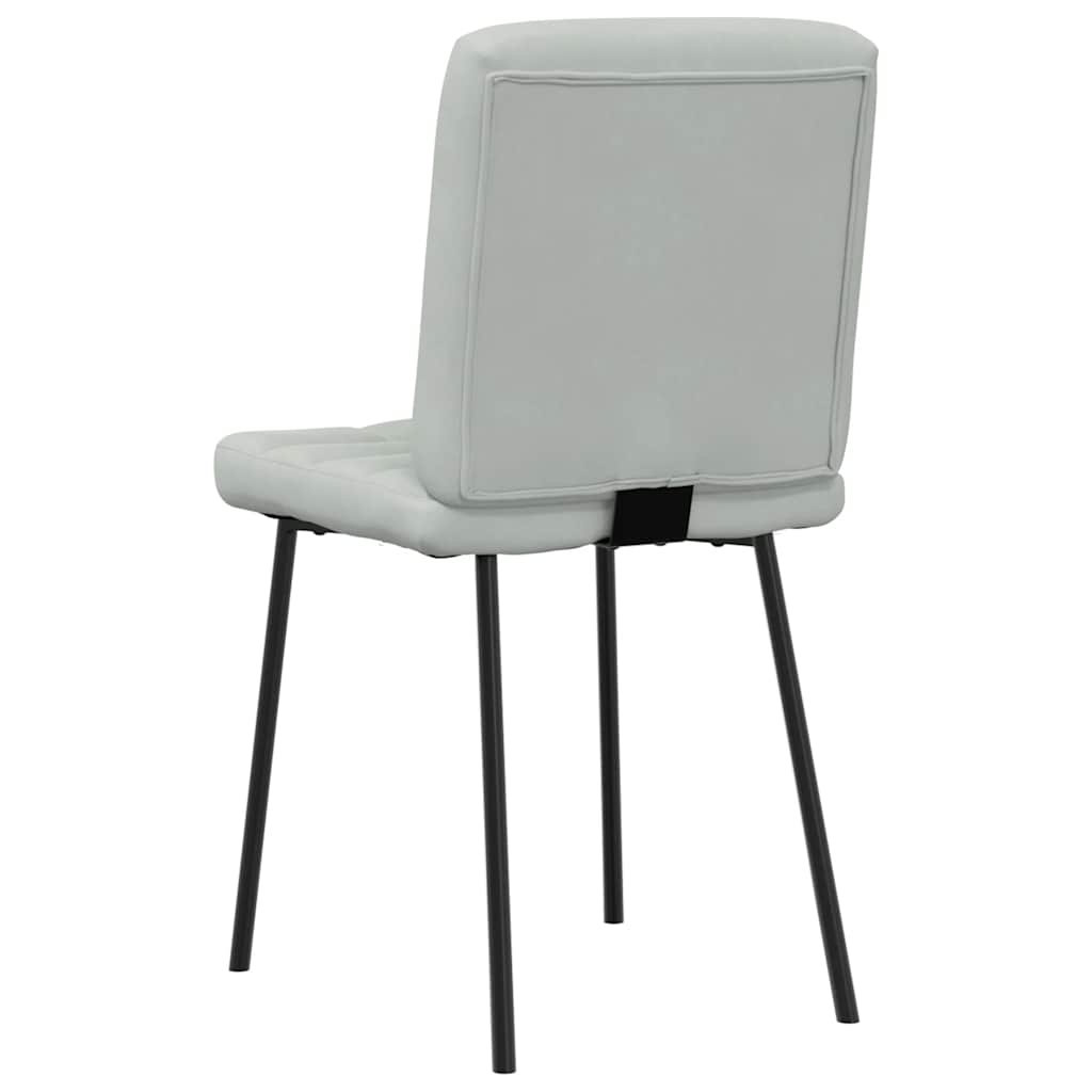 Eetkamerstoelen 6 st fluweel lichtgrijs
