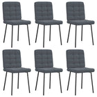 Eetkamerstoelen 6 st donkergrijs fluweel 45x54x83 cm
