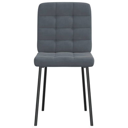 Eetkamerstoelen 6 st fluweel donkergrijs