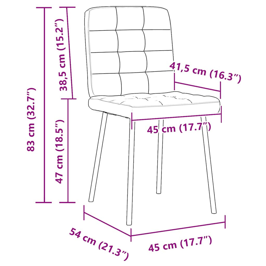 Eetkamerstoelen 6 st fluweel zwart