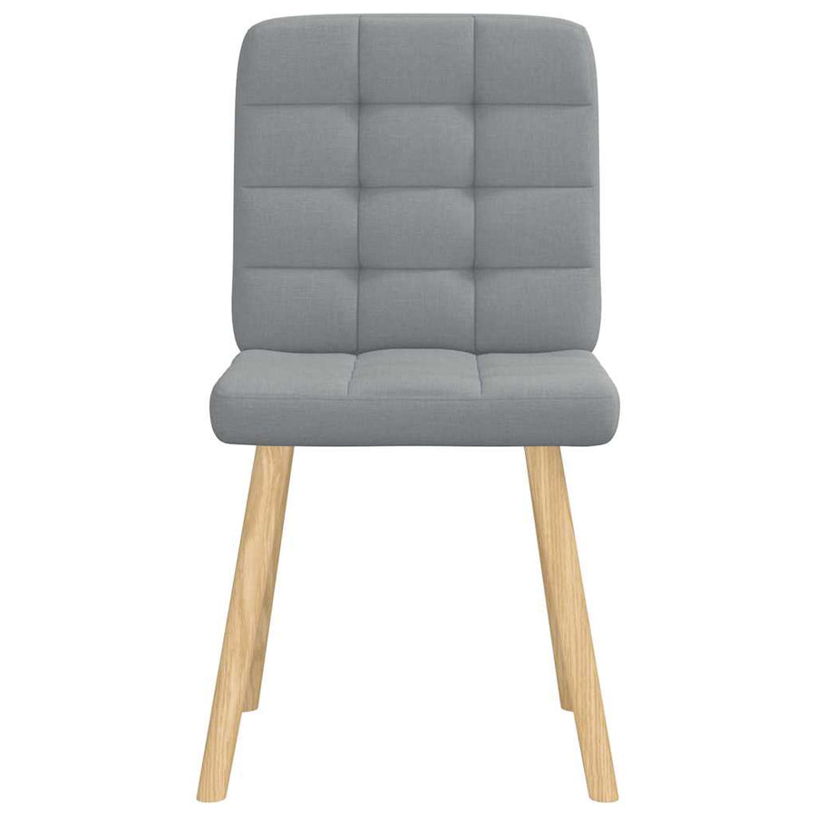 Eetkamerstoelen 6 st stof lichtgrijs