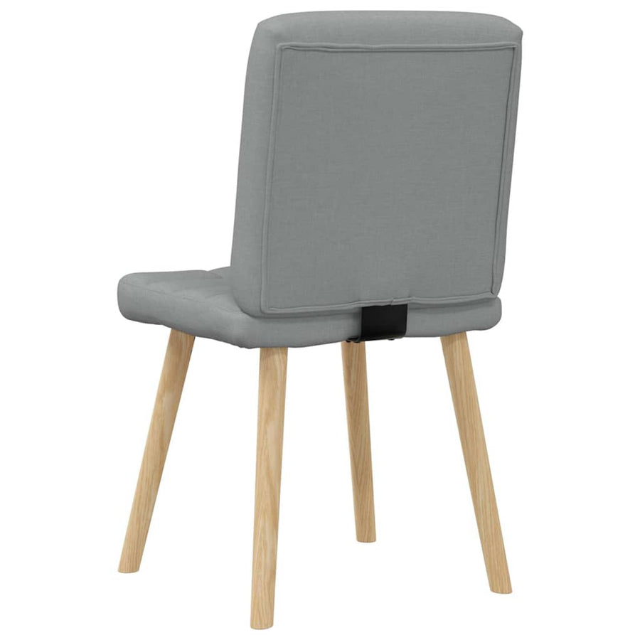 Eetkamerstoelen 6 st stof lichtgrijs