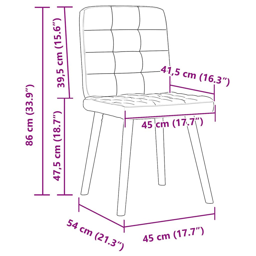Eetkamerstoelen 6 st stof lichtgrijs