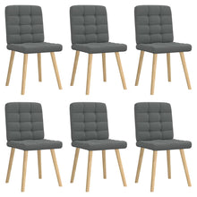 Eetkamerstoelen 6 st stof donkergrijs