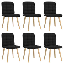 Eetkamerstoelen 6 st stof zwart