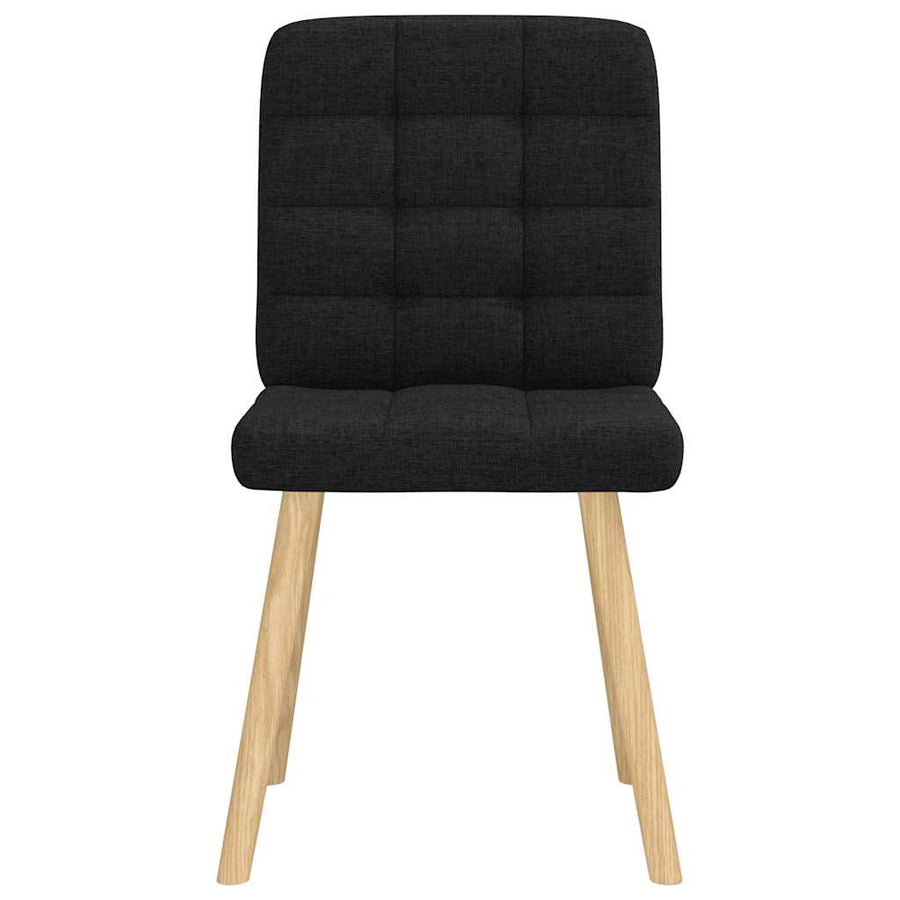 Eetkamerstoelen 6 st stof zwart