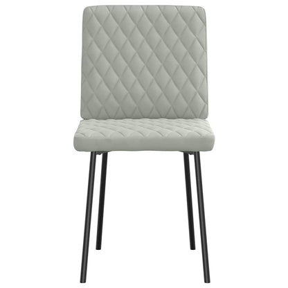 Eetkamerstoelen 6 st fluweel lichtgrijs