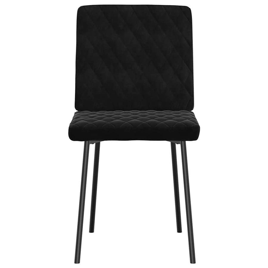 Eetkamerstoelen 6 st fluweel zwart