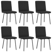 Eetkamerstoelen 6 stuks kunstleer zwart 45x54x83 cm