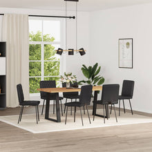 Eetkamerstoelen 6 st kunstleer zwart
