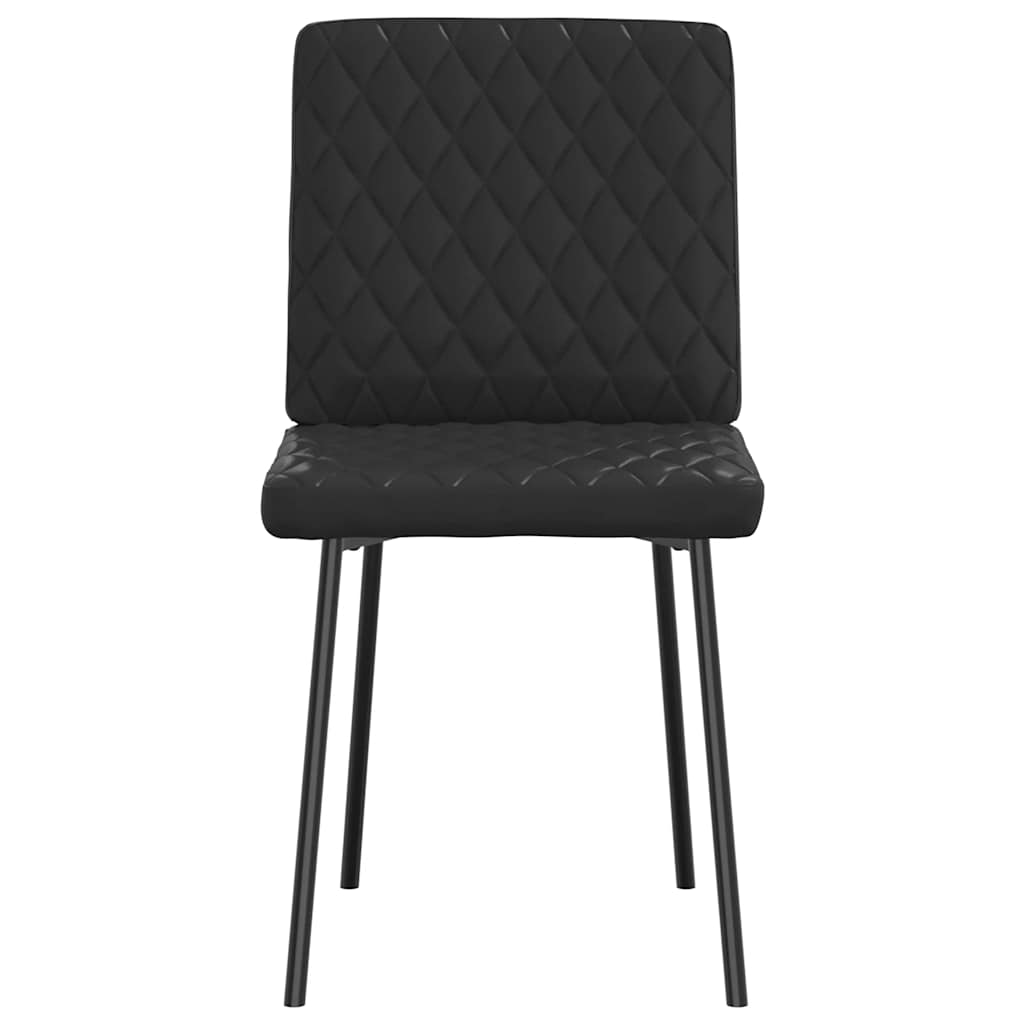 Eetkamerstoelen 6 st kunstleer zwart