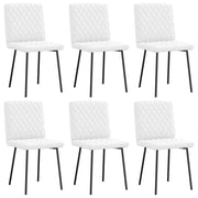 Eetkamerstoelen 6 stuks kunstleer wit 45x54x83 cm