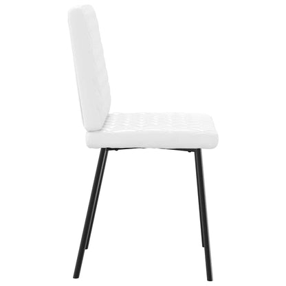Eetkamerstoelen 6 st kunstleer wit