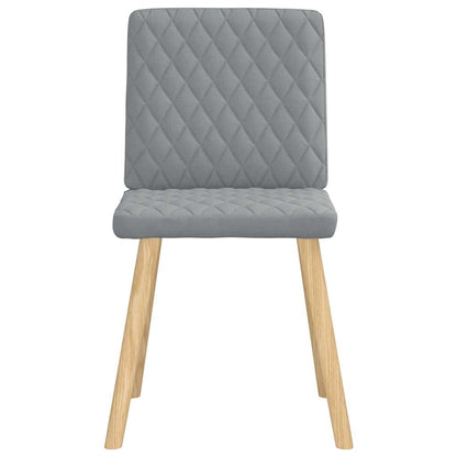 Eetkamerstoelen 6 st stof lichtgrijs