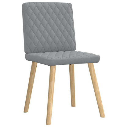 Eetkamerstoelen 6 st stof lichtgrijs