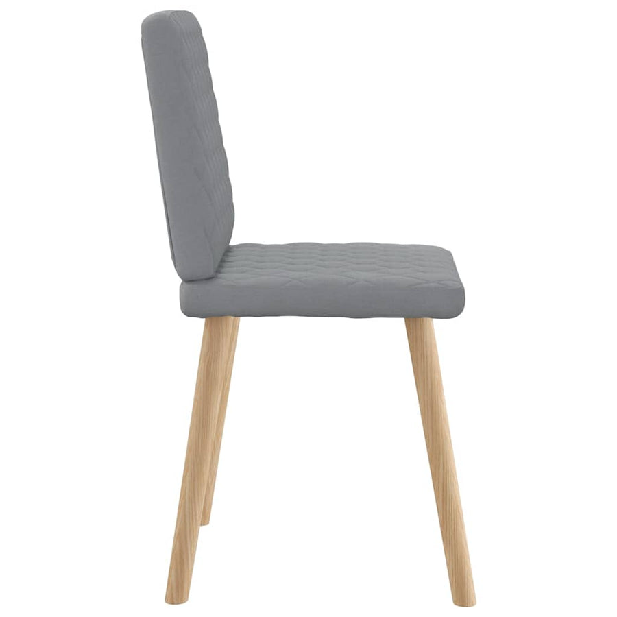 Eetkamerstoelen 6 st stof lichtgrijs