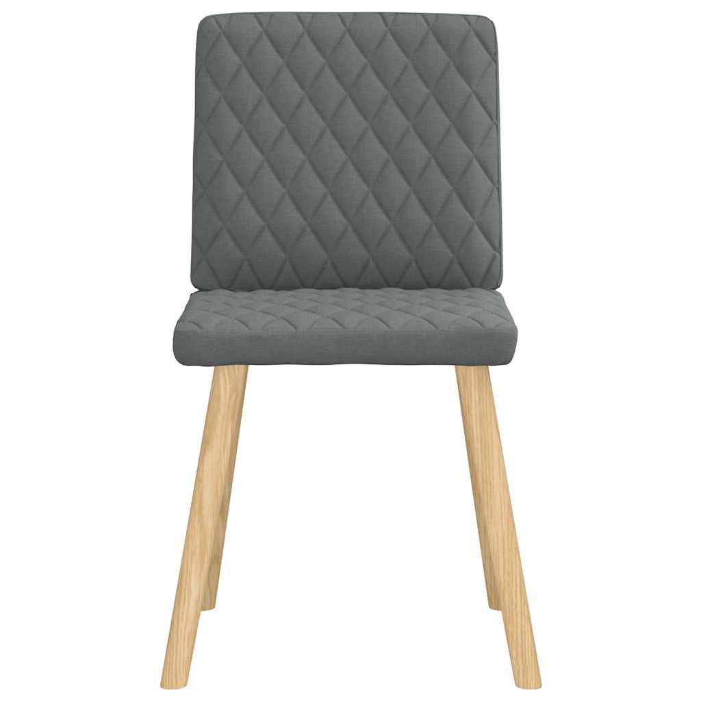 Eetkamerstoelen 6 st stof donkergrijs