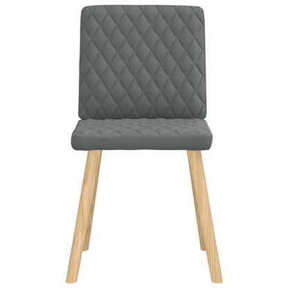 Eetkamerstoelen 6 st stof donkergrijs
